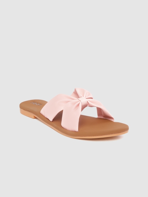 

Street Style Store Women Pink Solid Open Toe Flats