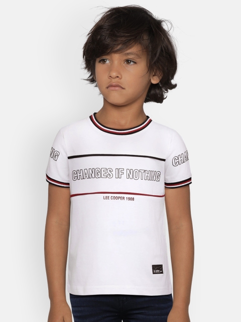 

Lee Cooper Boys White Printed Round Neck T-shirt