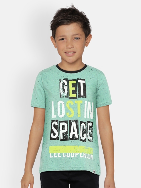 

Lee Cooper Boys Green Printed Round Neck T-shirt