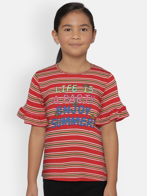 

Lee Cooper Girls Red Printed Round Neck T-shirt