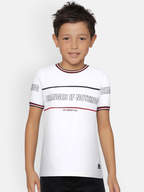 

Lee Cooper Boys White Printed Round Neck T-shirt