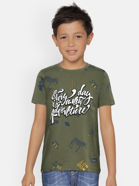 

Lee Cooper Boys Green Printed Round Neck T-shirt