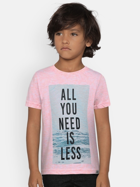 

Lee Cooper Boys Pink Printed Round Neck T-shirt