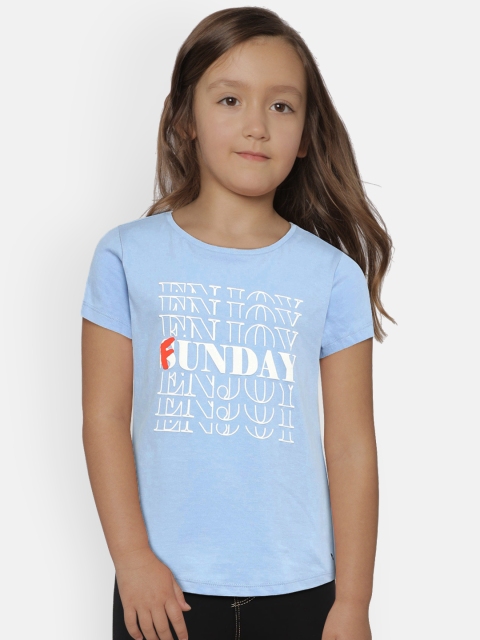 

Lee Cooper Girls Blue Printed Round Neck T-shirt