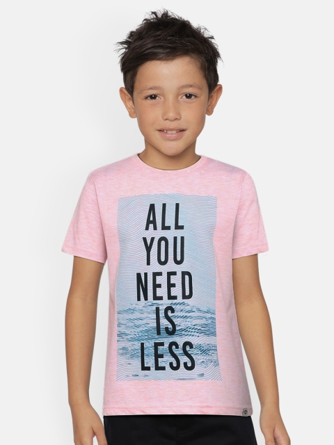 

Lee Cooper Boys Pink Printed Round Neck T-shirt