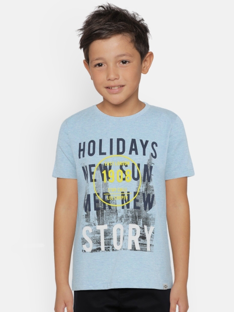 

Lee Cooper Boys Blue Printed Round Neck T-shirt