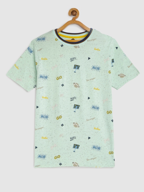 

Lee Cooper Boys Green Printed Round Neck T-shirt