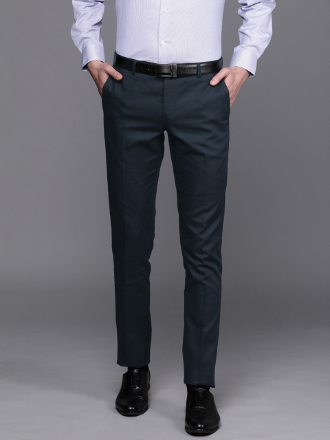 

SUITLTD Men Navy Blue Slim Fit Solid Chinos