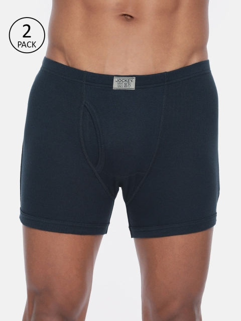 

Jockey Men Pack of 2 Navy Blue Solid Trunks 11036506-2