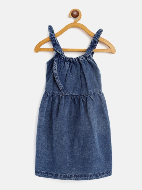 

Lee Cooper Girls Navy Blue Faded Denim Fit & Flare Dress