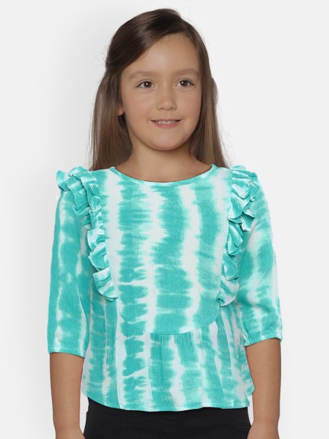 

Lee Cooper Girls Green & White Dyed Top