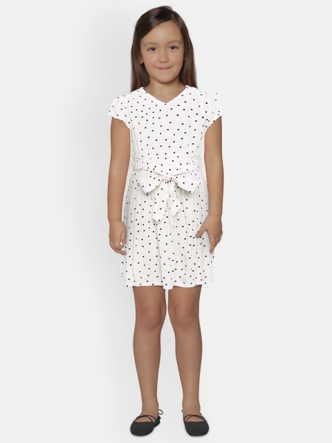

Lee Cooper Girls White Printed Fit and Flare Dress