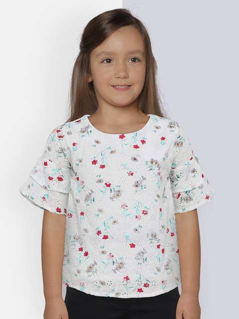 

Lee Cooper Girls White Printed Pure Cotton Top