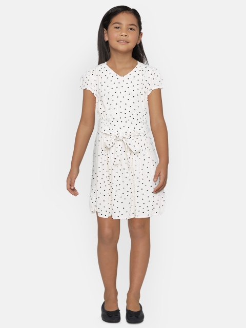 

Lee Cooper Girls White Printed Fit and Flare Dress