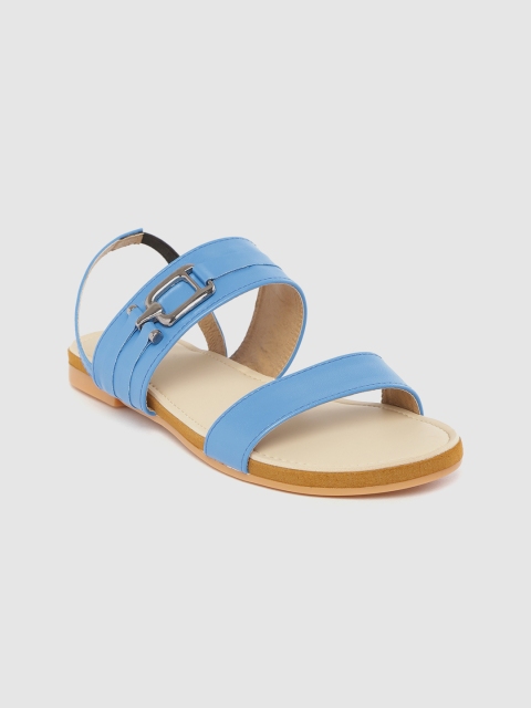

Street Style Store Women Blue Solid Open Toe Flats