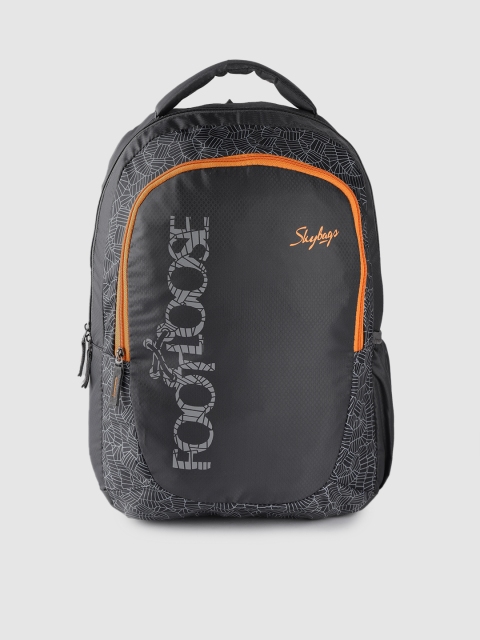 

Skybags Unisex Charcoal Grey Printed Laptop Backpack