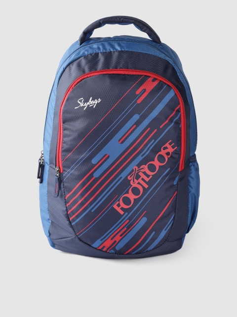 

Skybags Unisex Blue & Red Printed Laptop Backpack