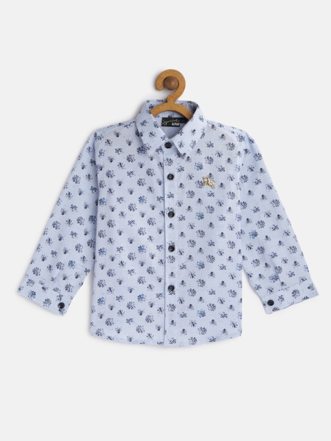 

Actuel Boys Blue Regular Fit Printed Casual Shirt