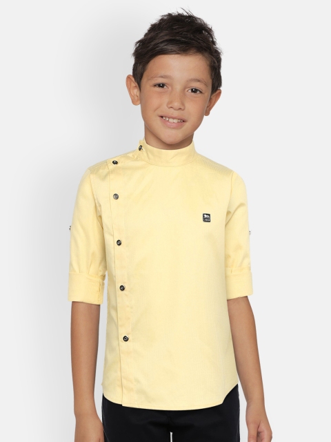 

Actuel Boys Yellow Regular Fit Self Design Casual Shirt