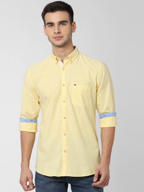 

Peter England Men Yellow Slim Fit Solid Casual Shirt