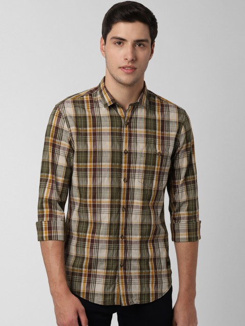 

Peter England Men Multicoloured Slim Fit Checked Casual Shirt, Multi