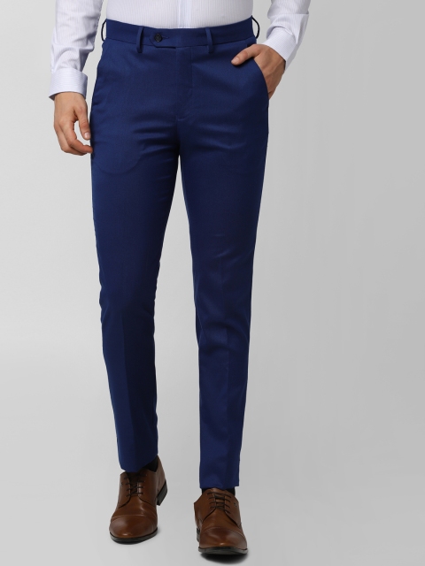 

Peter England Men Blue Slim Fit Solid Formal Trousers