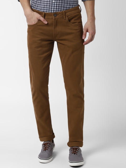 

Peter England Men Khaki Skinny Fit Solid Regular Trousers