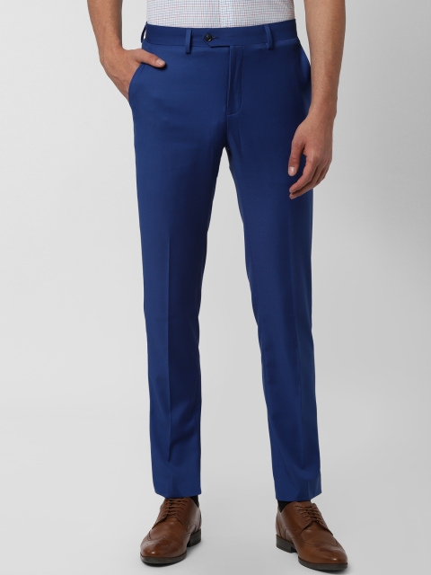 

Peter England Men Blue Slim Fit Solid Formal Trousers