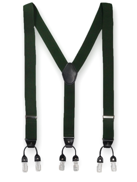 

The Tie Hub Men Green Suspenders