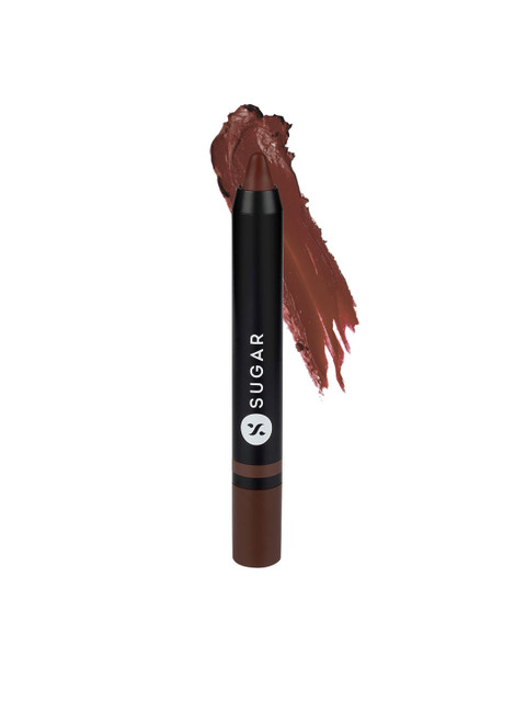 

SUGAR Cosmetics Plush Crush Creme 07 Caramel Crush Crayon Lipstick, Brown
