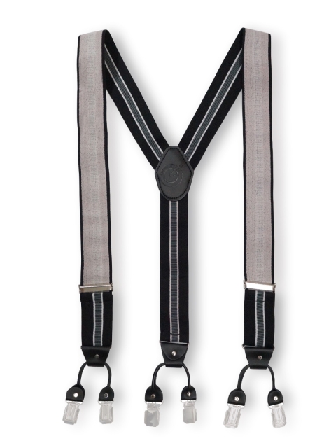 

The Tie Hub Men Black & Grey Suspenders