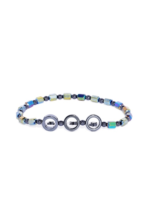 

Golden Peacock Multicoloured Geometric Shape Anklet, Multi