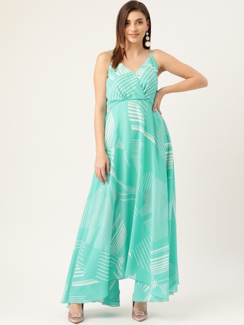 

Chinyere Women Blue & White Printed Maxi Dress