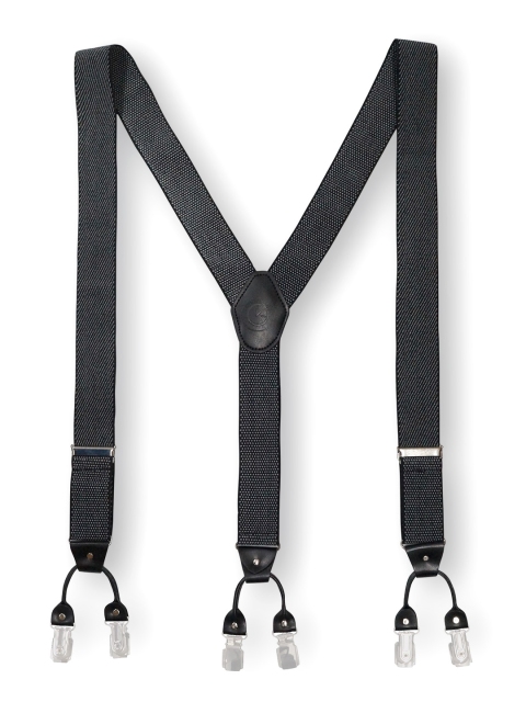 

The Tie Hub Men Black & White Suspenders