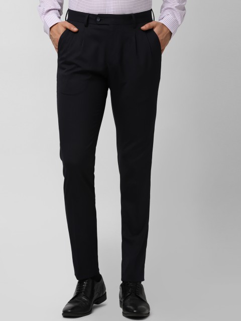 

Peter England Men Navy Blue Slim Fit Solid Formal Trousers