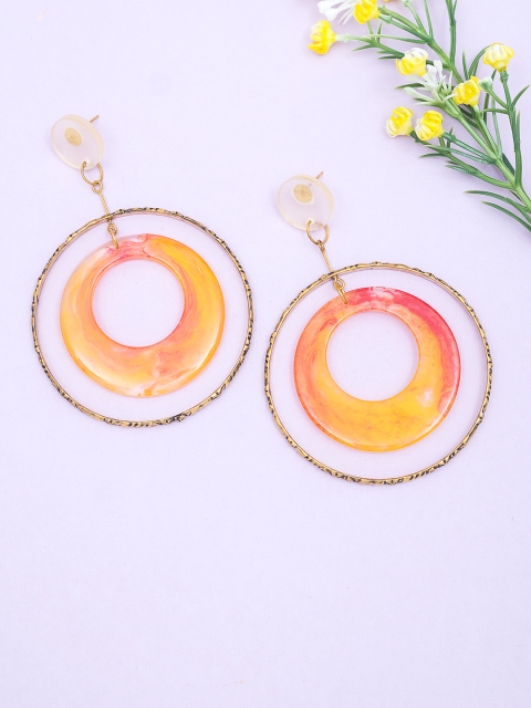 

Golden Peacock Multicoloured Classic Drop Earrings, Multi