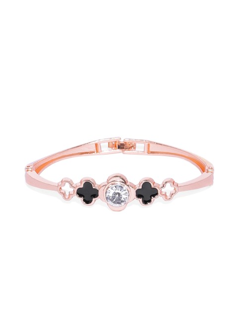 

Golden Peacock Rose Gold-Plated CZ-Studded Bracelet