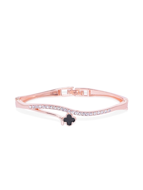 

Golden Peacock Rose Gold-Plated CZ-Studded Bracelet