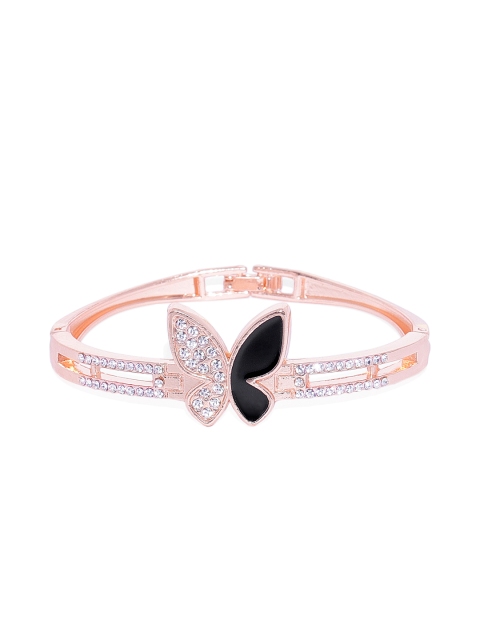 

Golden Peacock Rose Gold-Plated CZ-Studded Bracelet