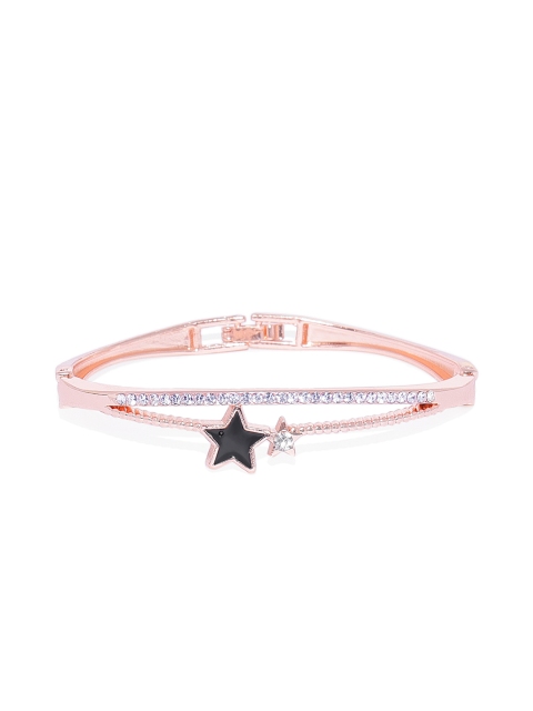 

Golden Peacock Rose Gold-Plated CZ-Studded Bracelet