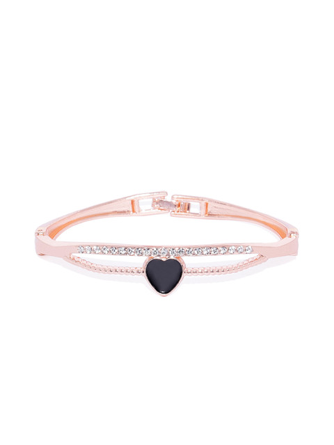 

Golden Peacock Rose Gold-Plated CZ-Studded Bracelet