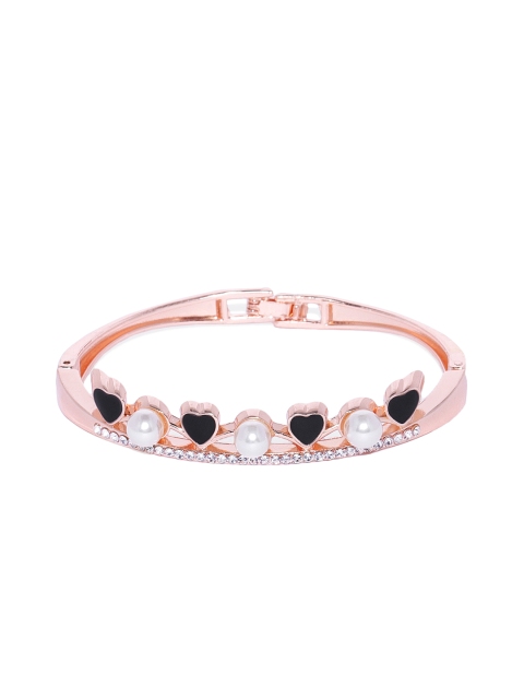 

Golden Peacock Rose Gold-Plated CZ-Studded Bracelet