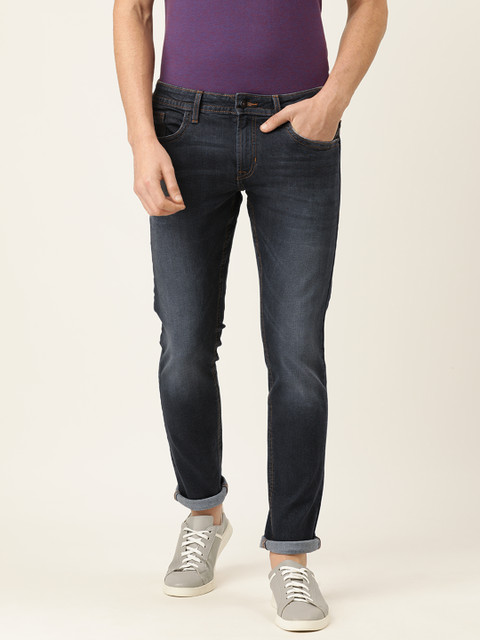 

Peter England Men Grey Skinny Fit Mid-Rise Clean Look Stretchable Jeans