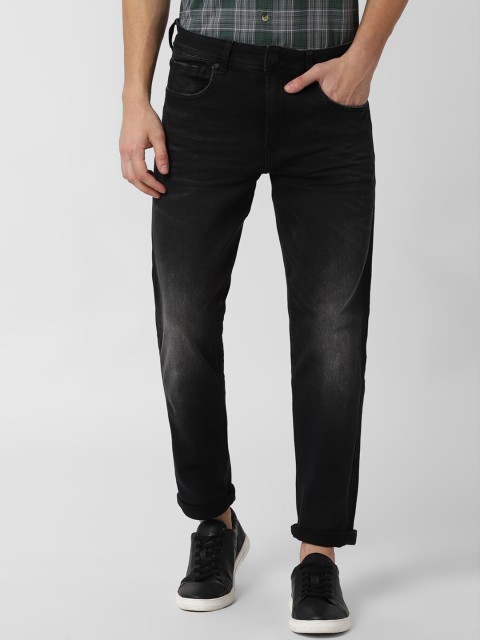 

Peter England Men Black Tapered Fit Mid-Rise Clean Look Stretchable Jeans