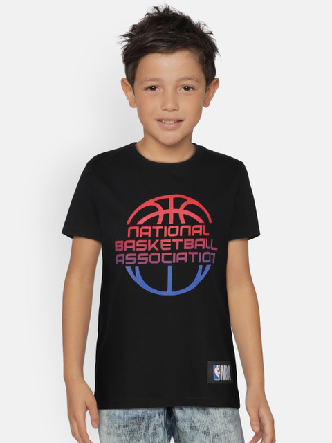 

NBA Boys Black Printed Round Neck T-shirt