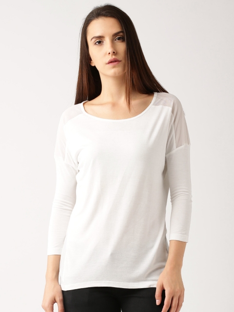

ETHER Off-White Semi-Sheer T-shirt