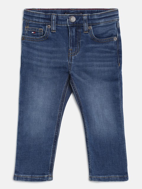

Tommy Hilfiger Boys Blue Straight Fit Mid-Rise Clean Look Jeans
