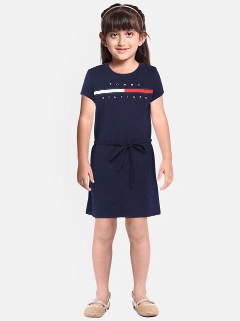 

Tommy Hilfiger Girls Navy Blue Printed T-shirt Dress