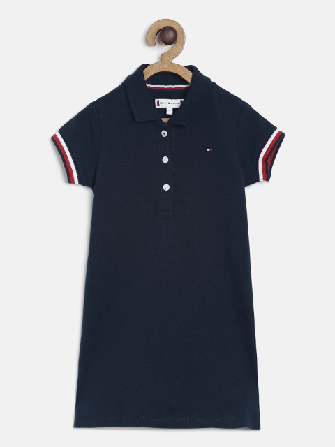 

Tommy Hilfiger Girls Navy Blue Solid T-shirt Dress
