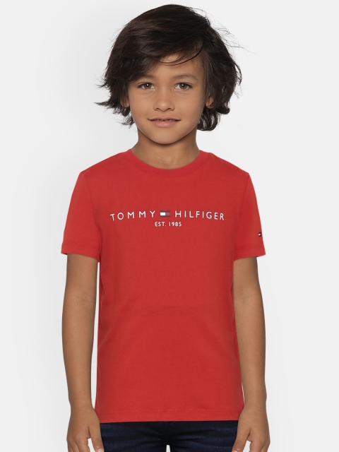 

Tommy Hilfiger Boys Red Printed Round Neck T-shirt